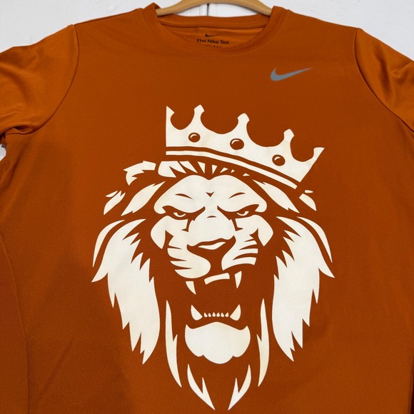Nike Lebron Other - Nike Dri-FIT Long Sleeve Shirt Orange Lion King Graphic XL Athletic Streetwear